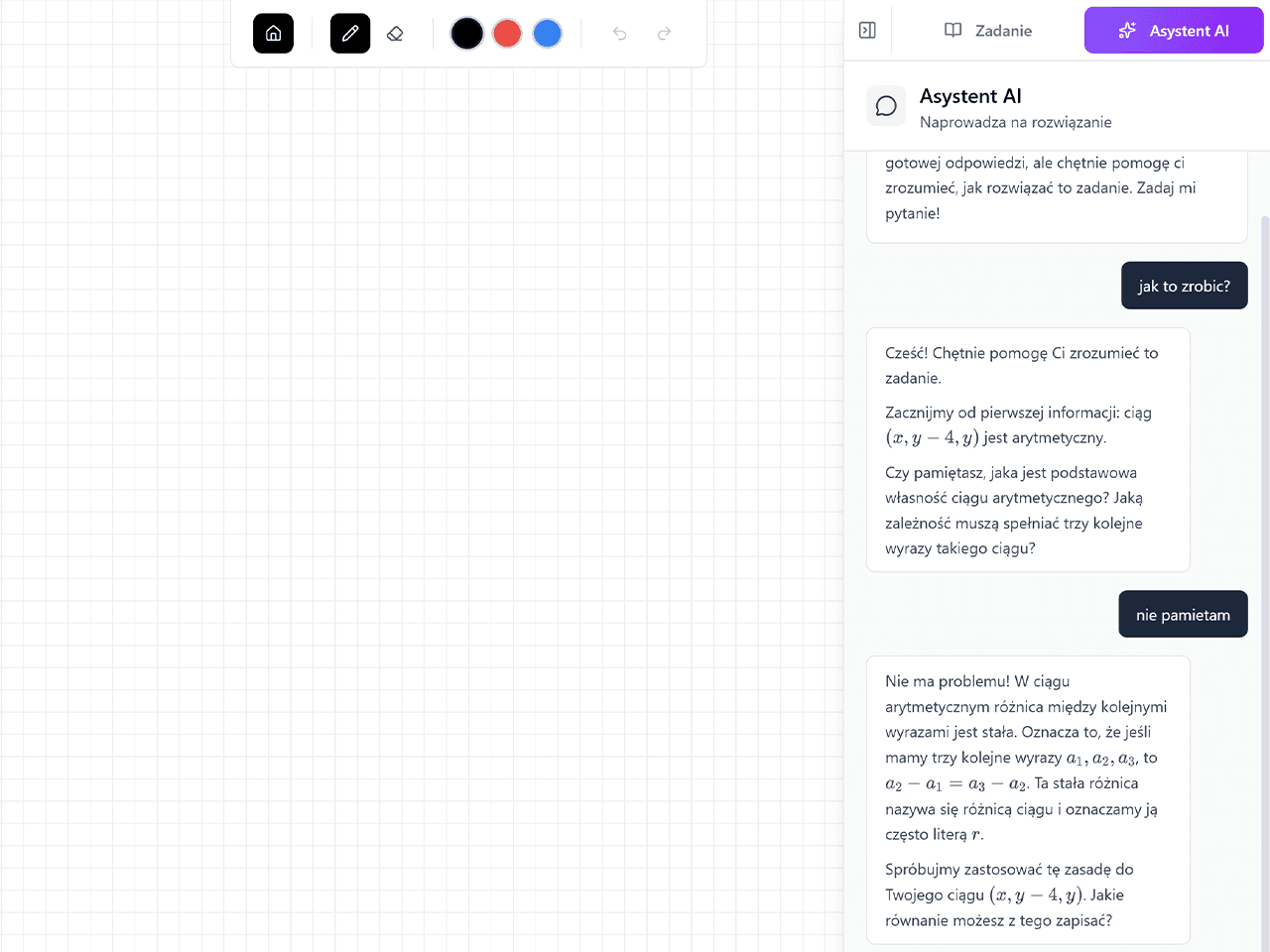 Asystent AI na platformie Mathilo