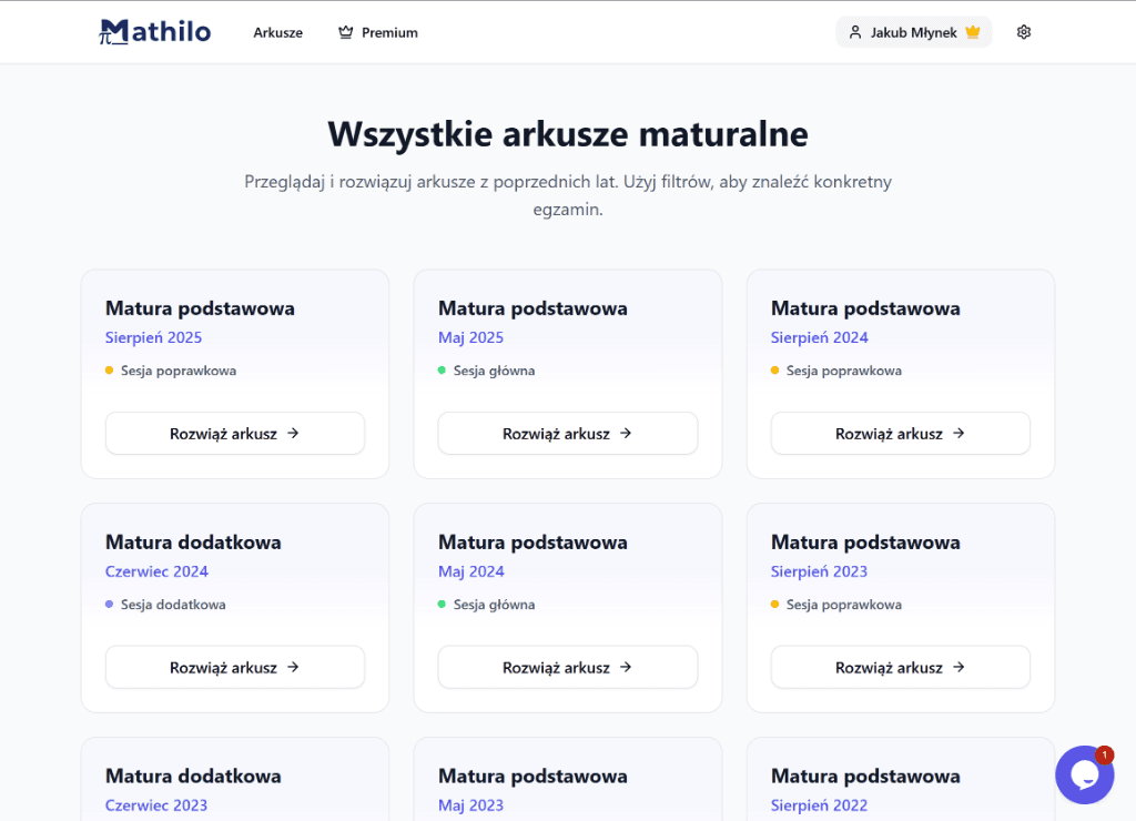 Pełne arkusze maturalne